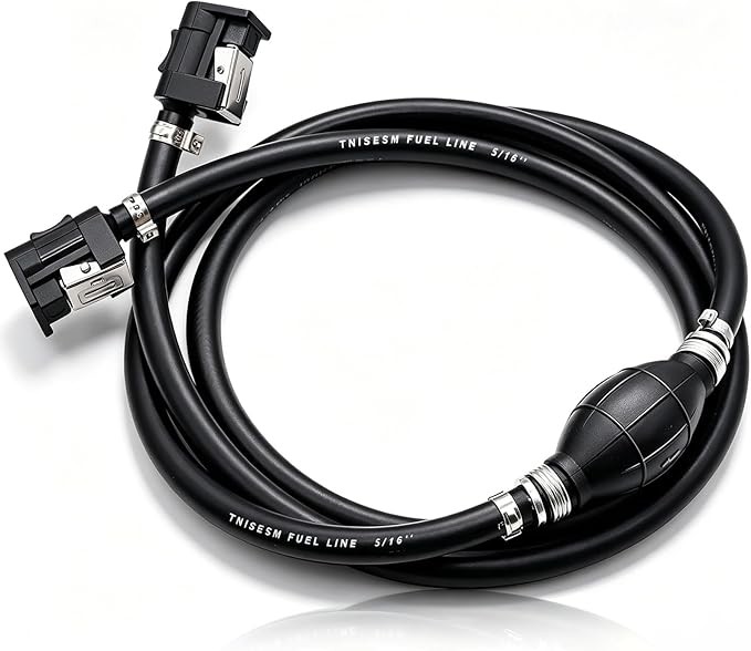 5/16" 6FT Fuel Line Assembly, with Connector Rubber Marine Outboard Boat Motor R