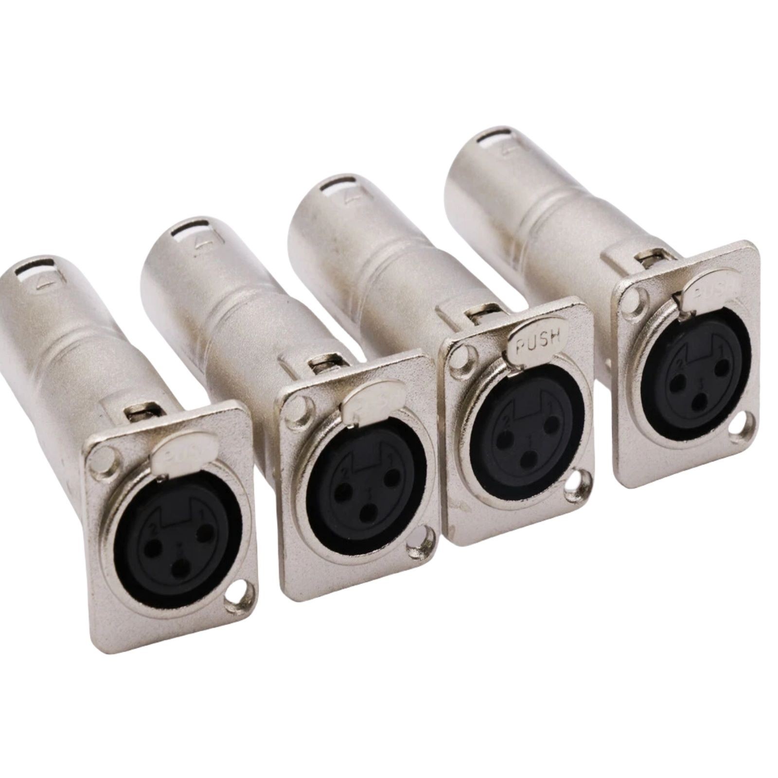 XLR Female-to-Male Audio Adapter Plug Supports cables up to 2.5 mm² (14 AWG)