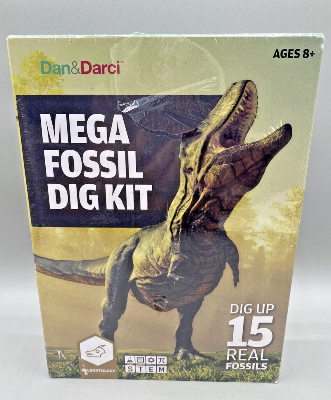 Dan & Darci Dinosaur Mega Fossil (15)Dig Kit STEM Paleontology New in Sealed Box