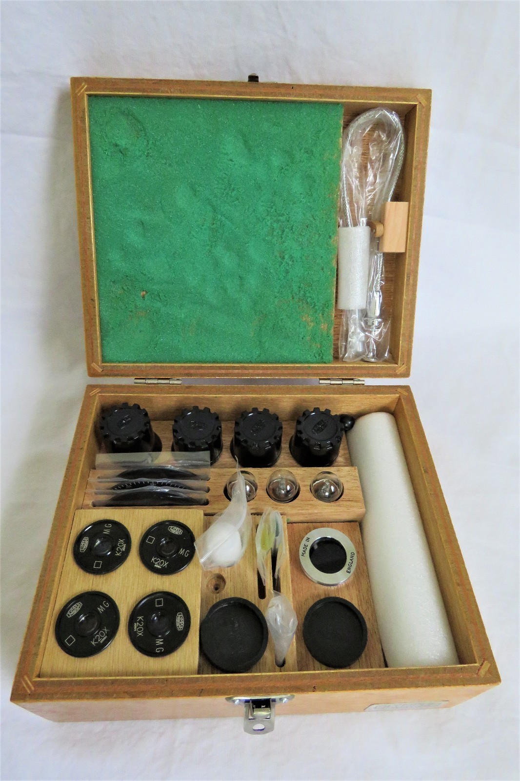 Olympus Microscope Objective Set (100, 40, 20, 10) & 4 Lenses 3 Bulbs CASE Full