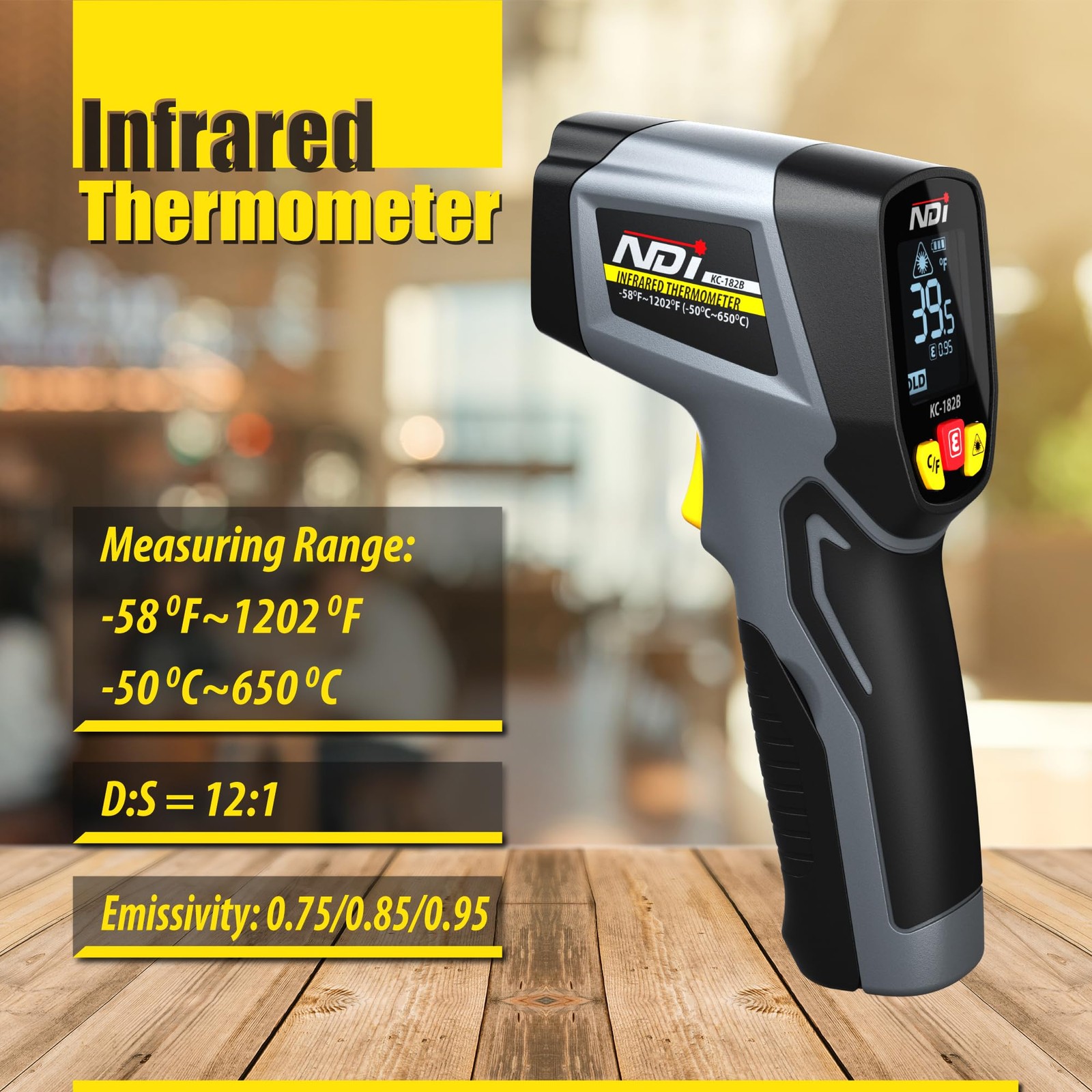 Infrared Thermometer Temperature Gun -58℉～1202℉, Digital Laser Surface Temp R...