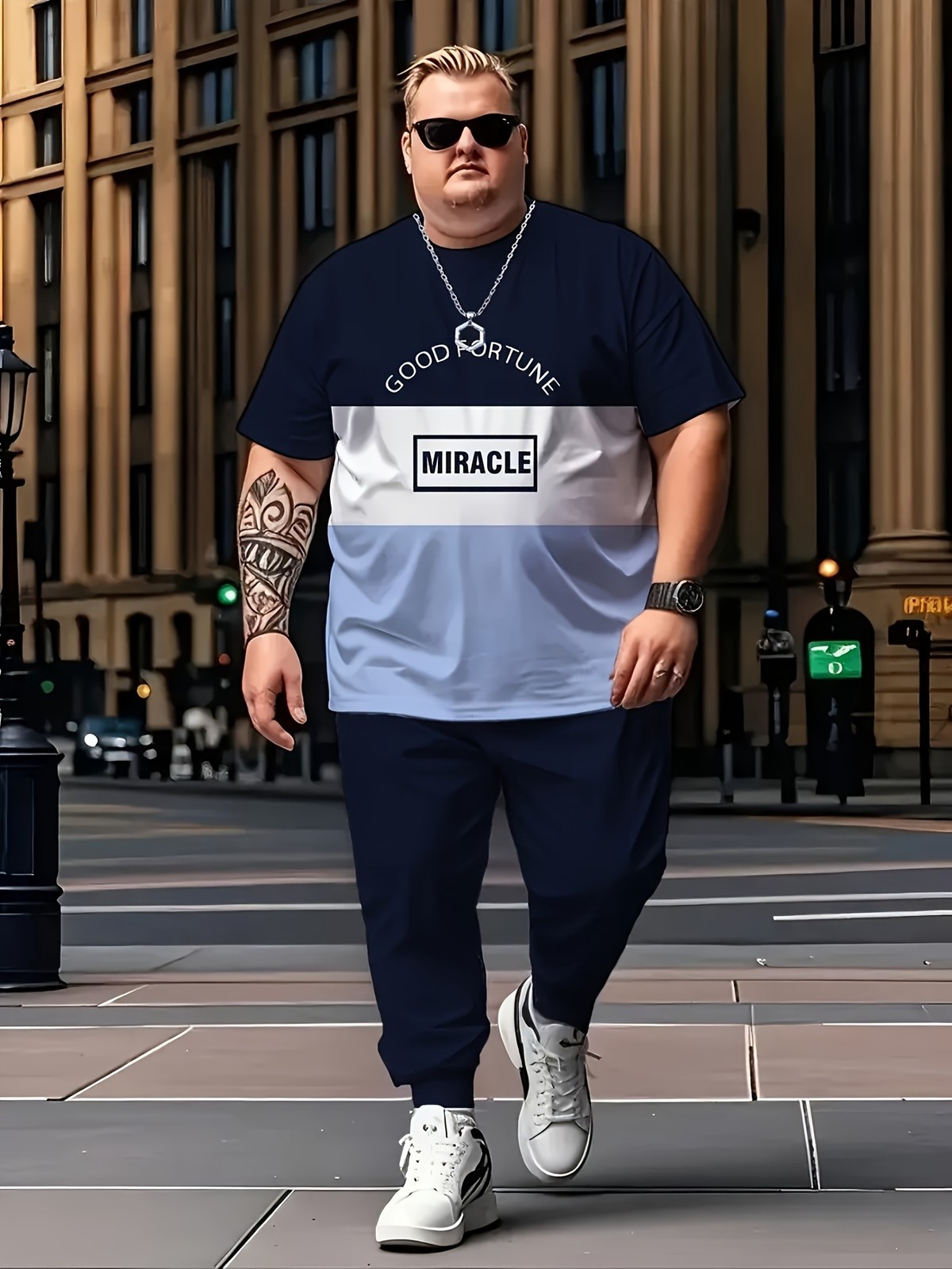 Men's extra large size suitable for sports and parties, European and America