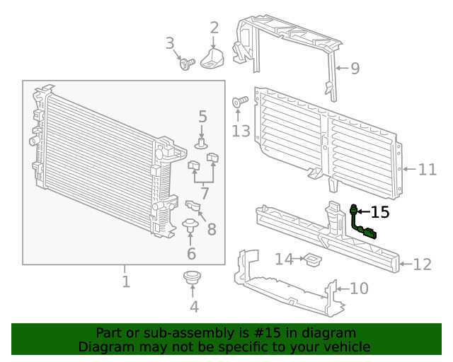 Genuine GM Radiator Shutter Wiring Harness 84304401