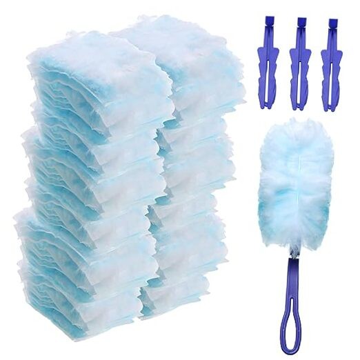 Yaomiao 120 Pcs Duster Refills for Cleaning Includes 100 Disposable Duster Blue