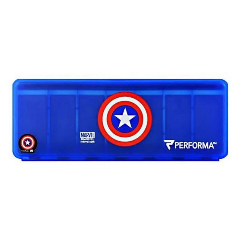 Captain America 7‑Day Pill Organizer – BPA‑Free, Durable, Official Performa