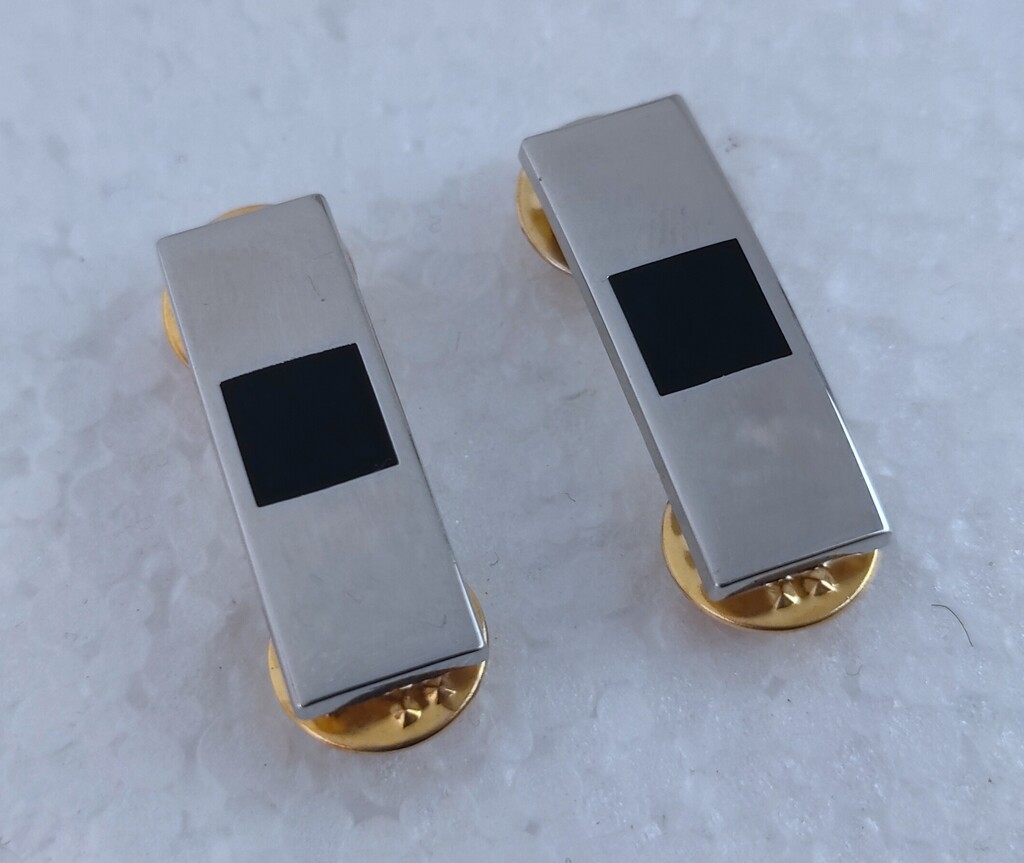 PAIR US ARMY CHIEF WARRANT OFFICER 1 (CW1) BRITE PIN ON RANK BADGE -chho981