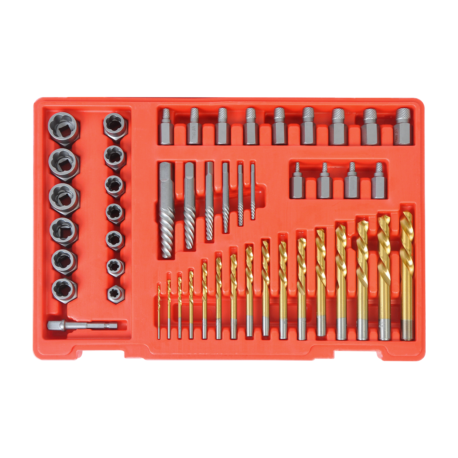 49pcs Master Extractor Tool Set, Screw Bolt & Nut Extraction Set, Drill Bit Set