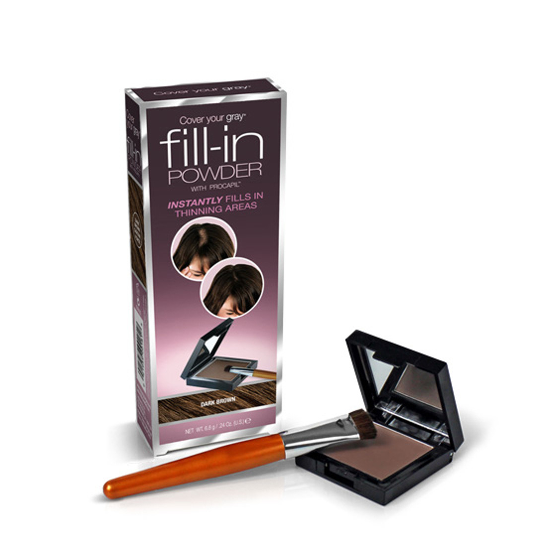 3-PACK COVER YOUR GRAY Fill-in Powder - 8 Shades! Thinning Hair, Bald Spot Cover