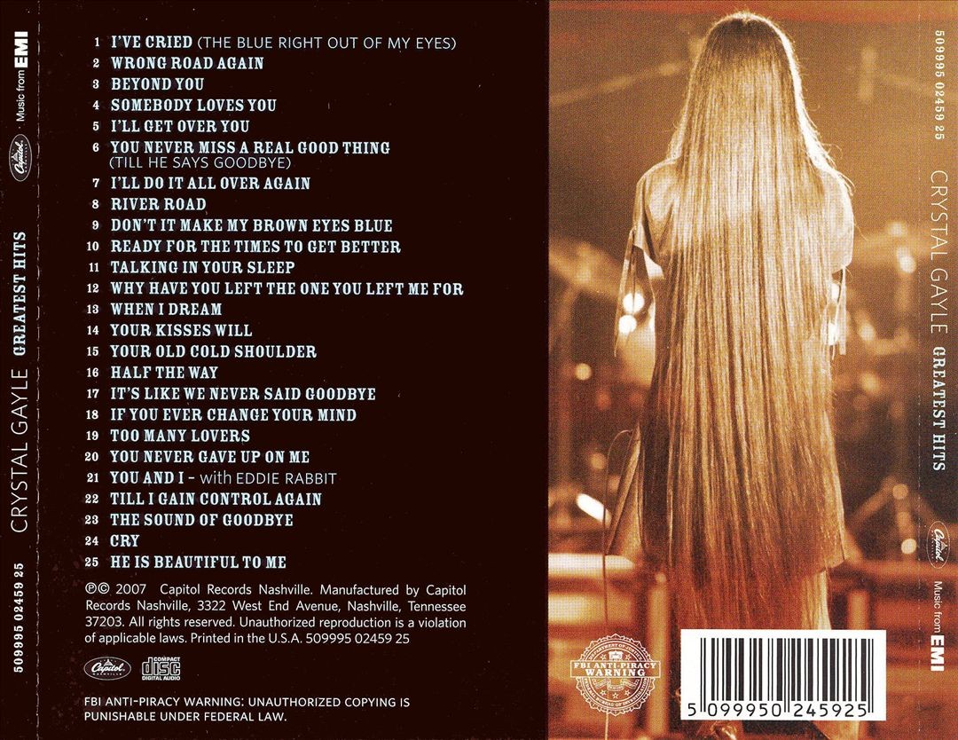 CRYSTAL GAYLE - GREATEST HITS [CAPITOL] NEW CD
