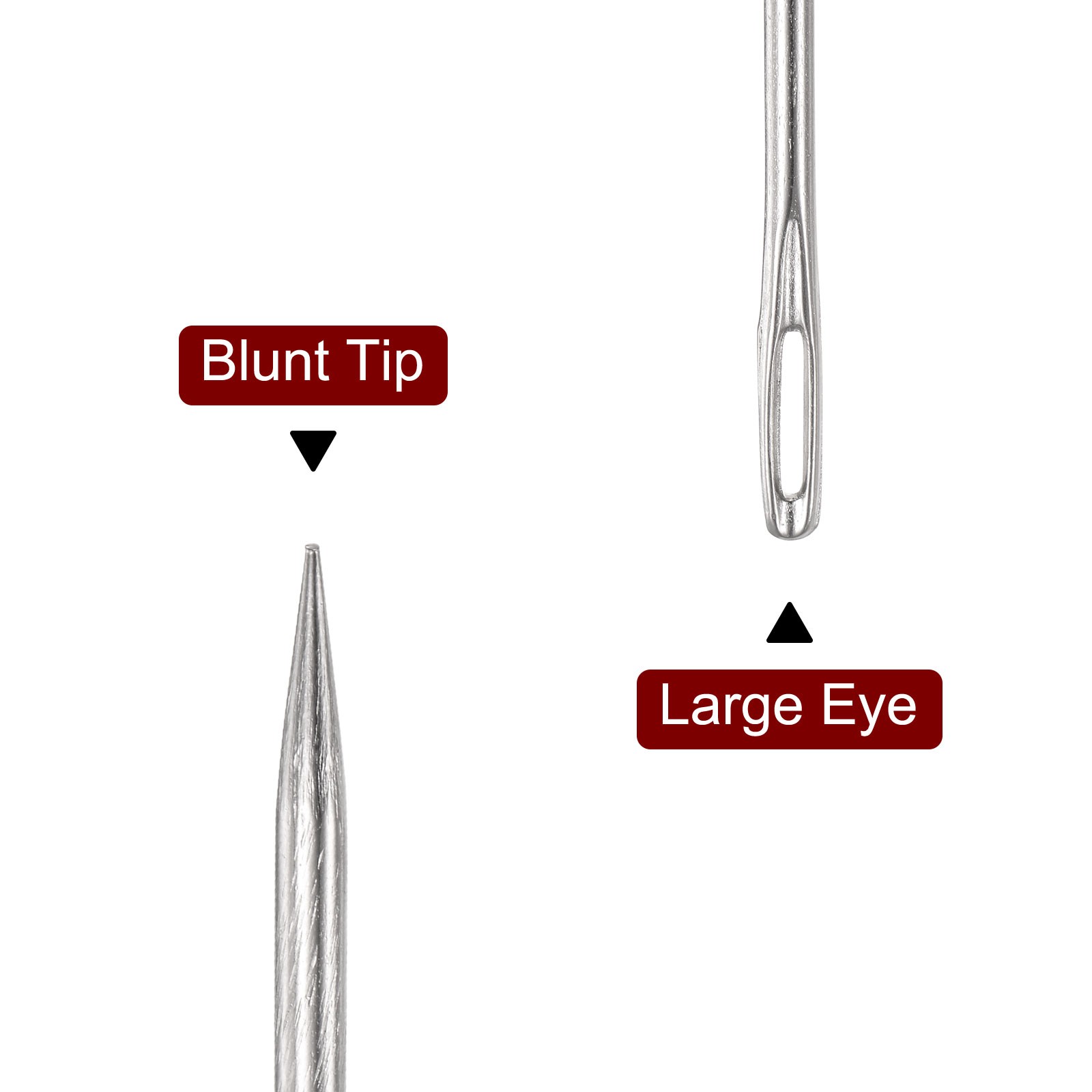 6pcs 8 Inch Upholstery Needles Stainless Steel Large Eye Stitching Needles