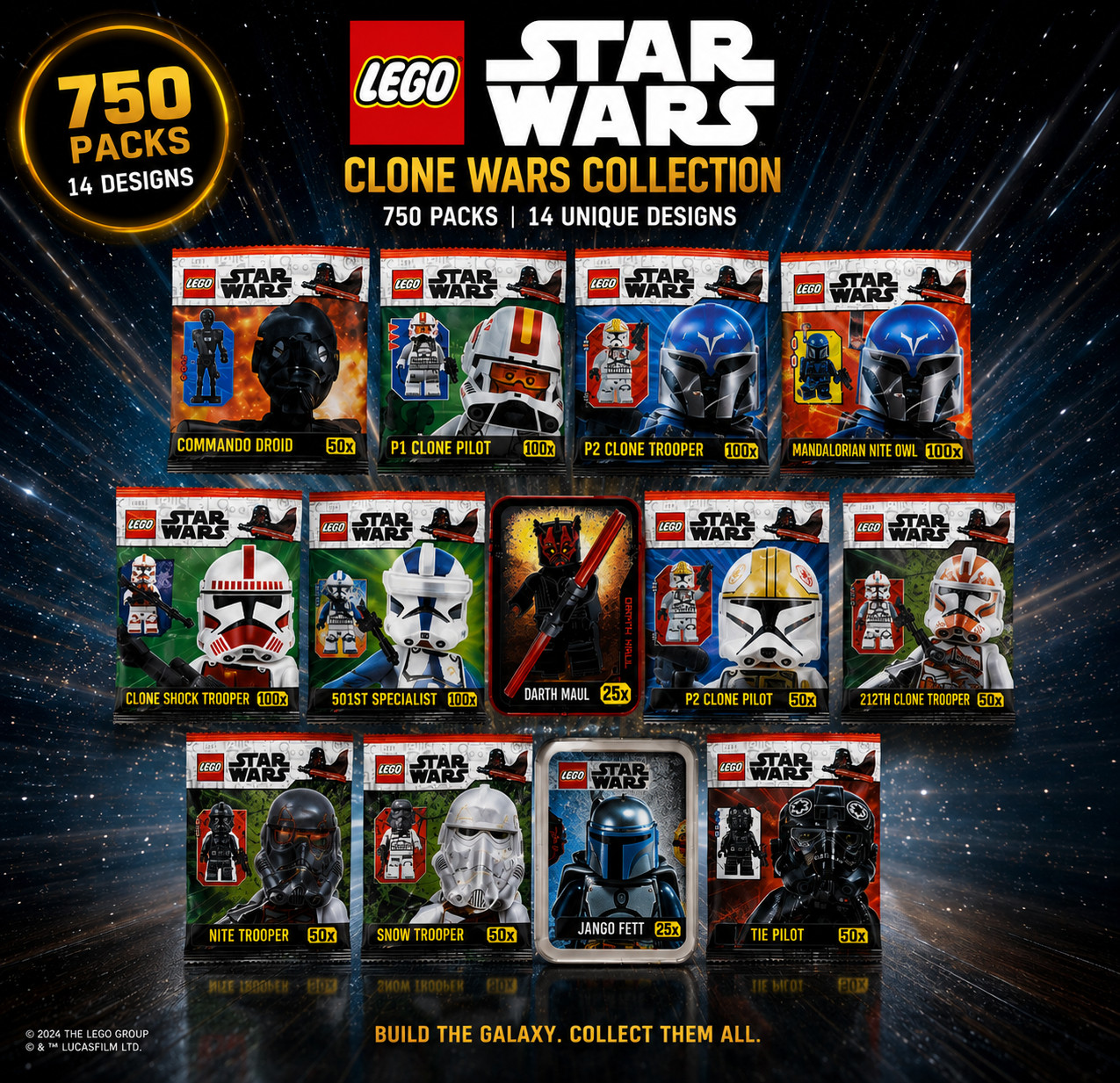 $5 MYSTERY LEGO STAR WARS ARMY BUILDER MINIFIGURE! (SEALED PAPER/FOIL BAG)