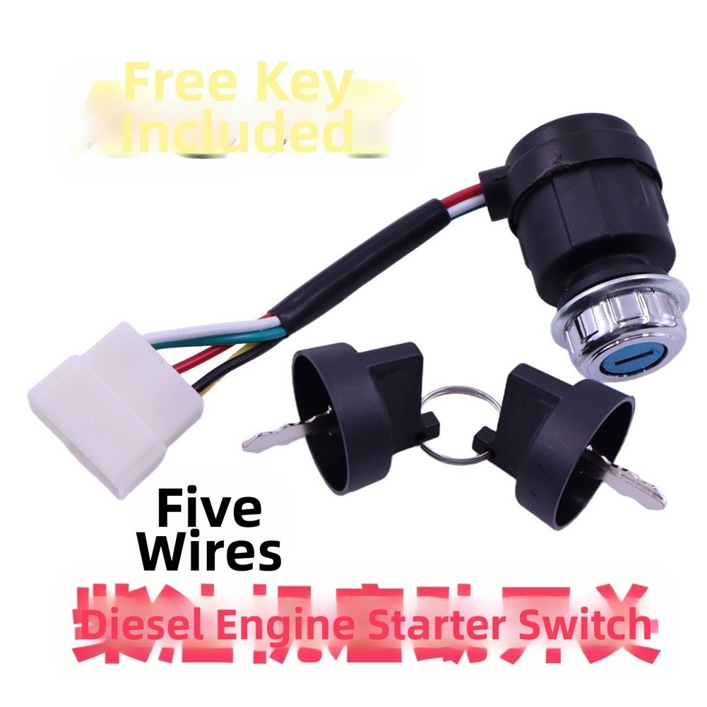 Ignition Lock Start Key Switch for Single Cylinder Air Cooled Diesel Generators