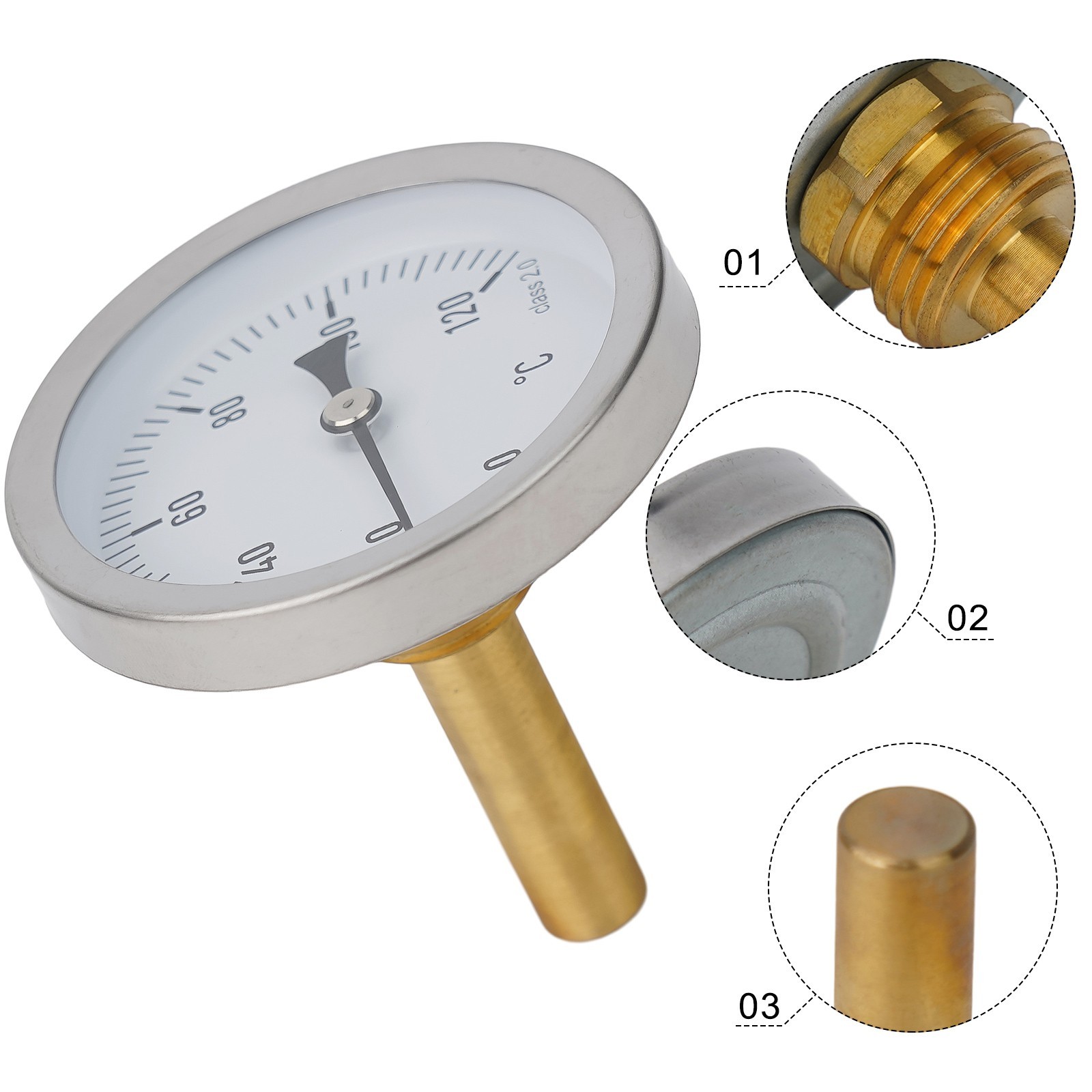 63mm Water Temperature Meter Perfect for Monitoring Pot and Grill Temperature