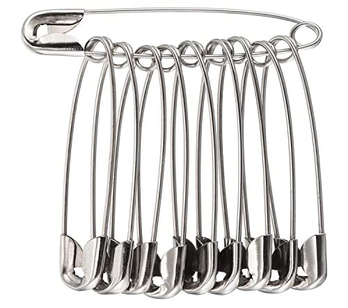 30 Pieces Safety Pins Large Heavy Duty Safety Pin 3 Inch Blanket Stainless Steel