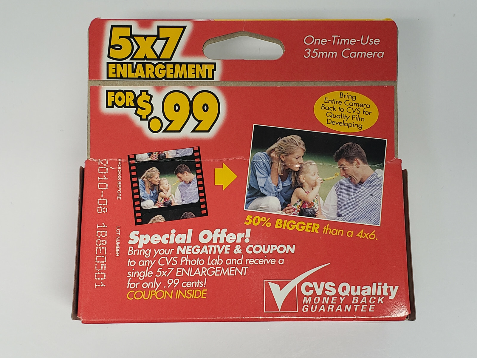 CVS Power Flash Blue All Purpose One Time Use Camera 35mm Process Before 2010-08
