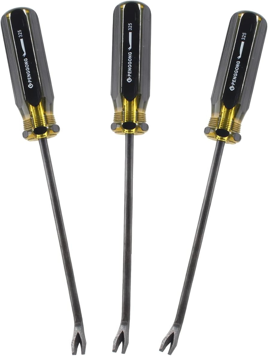3pcs Tack Lifter, Nail Staple Puller Remover, Tack Puller Screwdriver Tack Rivet