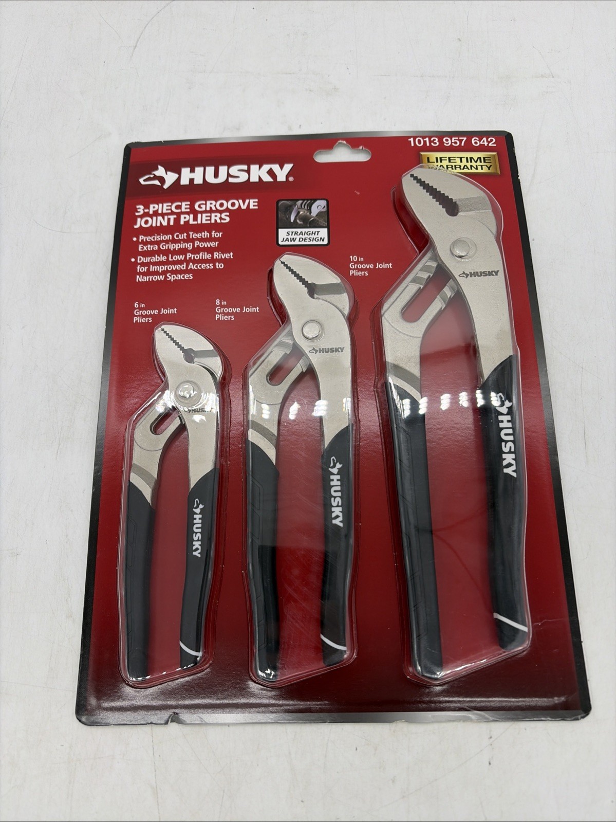 HUSKY 3 Pc. Tongue Groove Joint Pliers 6" 8" 10" Inch 1013 957 642 - New
