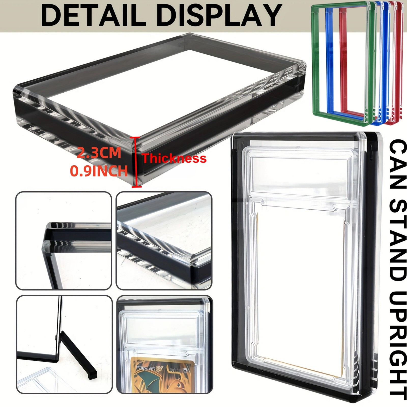 Clear Acrylic Display Stand For PSA CGC BGS Graded Card Slab Top Magnetic Case