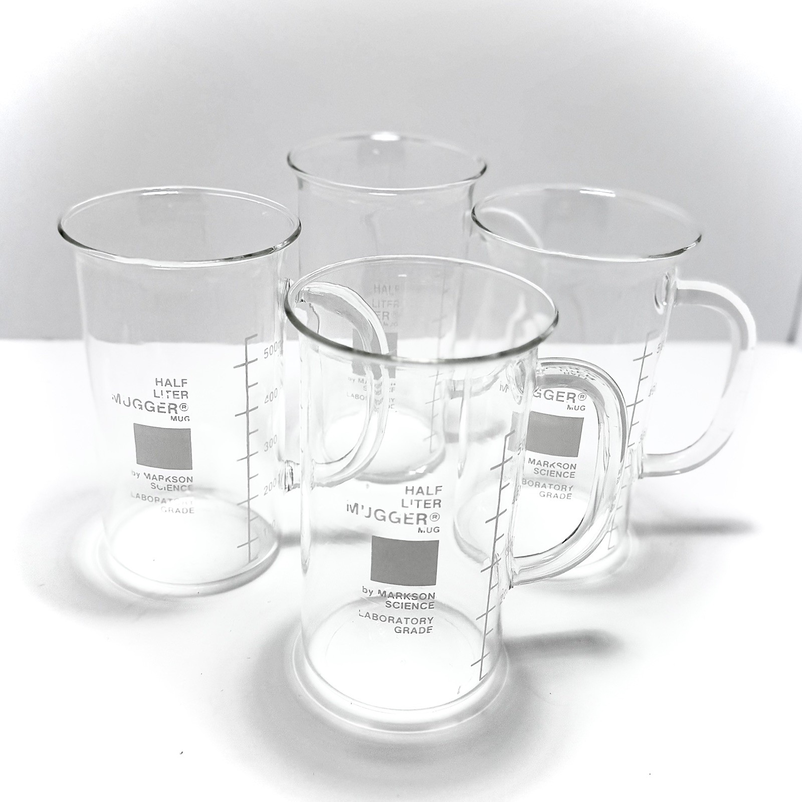 Markson Science Half Liter Mugger Mug - Beaker Style Lab Grade Glass by SIBATA