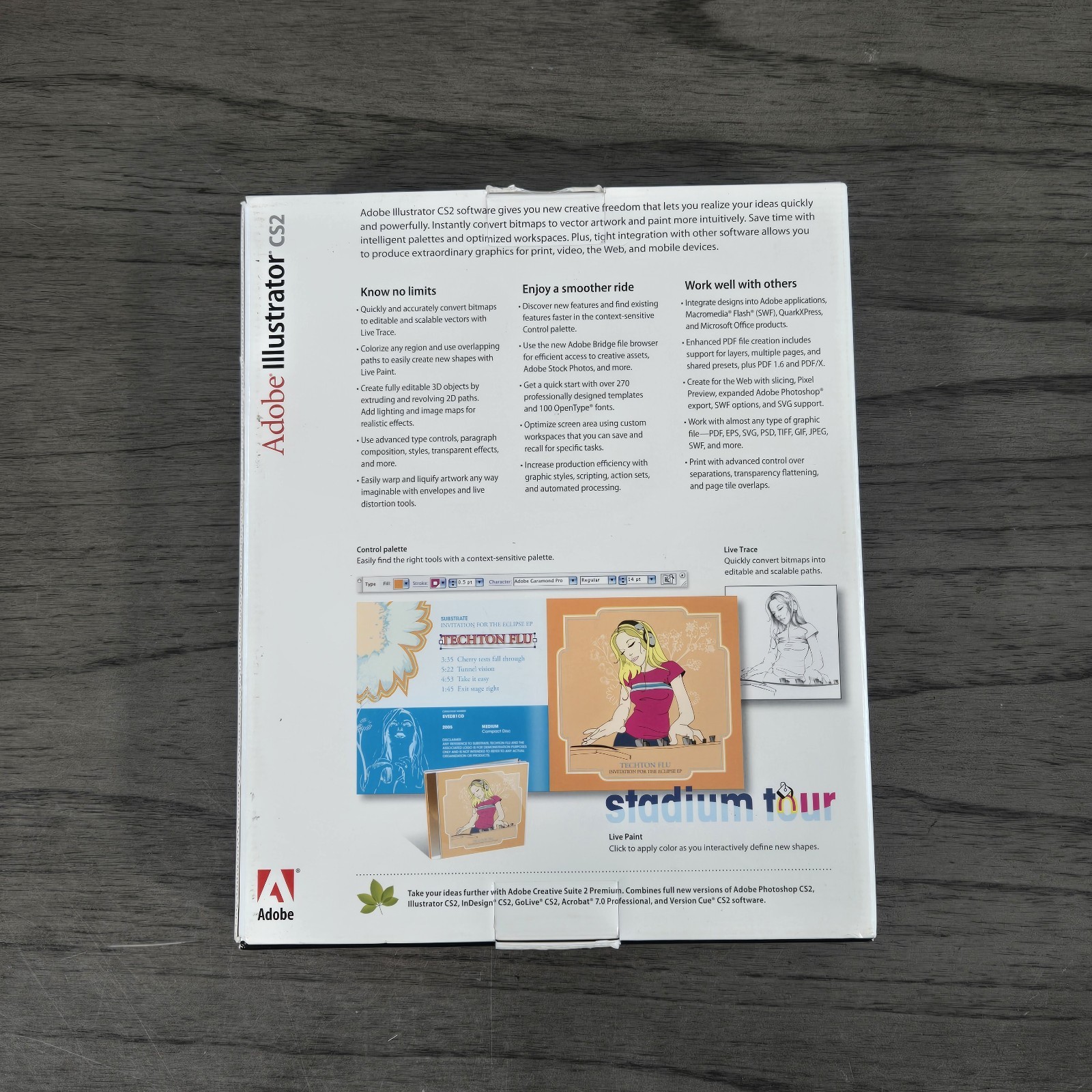 Adobe Illustrator CS2 in Box w/ manual and Total Training Video for Macintosh