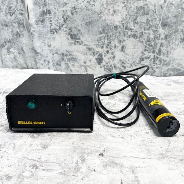 Melles Griot 05-LHP-211 He-Ne Laser Head + 05-LPL-900-040 Power Supply PSU