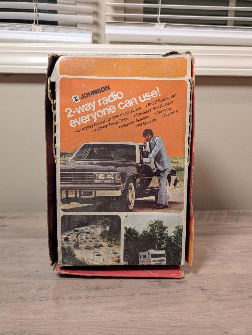 VTG RARE BOX ONLY Johnson Messenger 123A CB Collectible Display