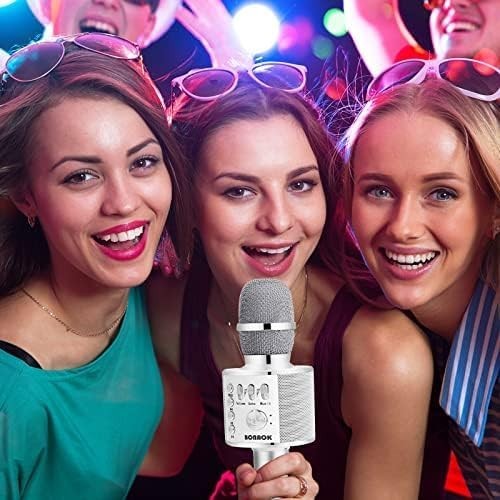 Wireless Bluetooth Karaoke Microphone Portable Handheld Speaker for Kids Adul...
