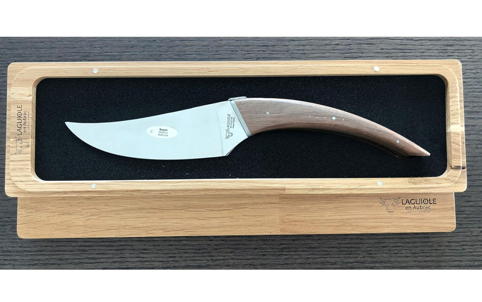 Laguiole en Aubrac Handmade Cheese Knife 'Le Buron' Walnut Handle