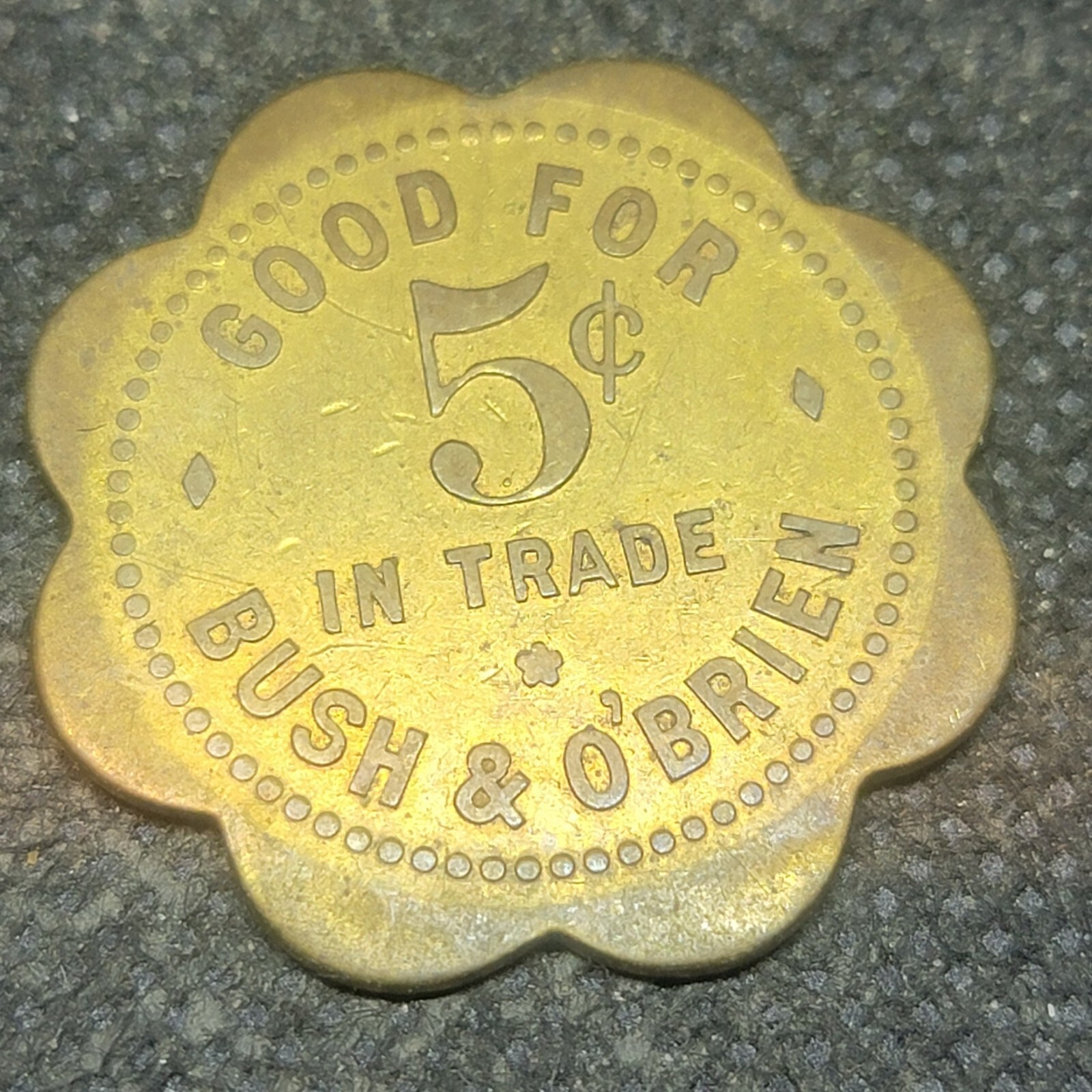 Fulton, Illinois TRADE TOKEN L1182