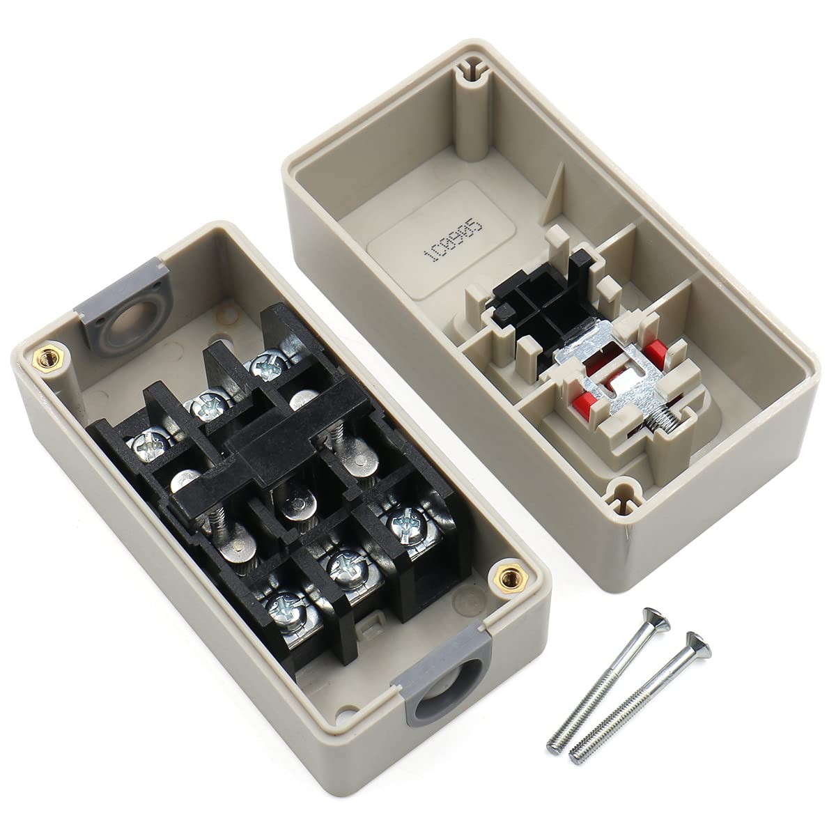 BAOMAIN 3-Phase 30A Motor Starter Switch,Self-Locking,Plastic Case