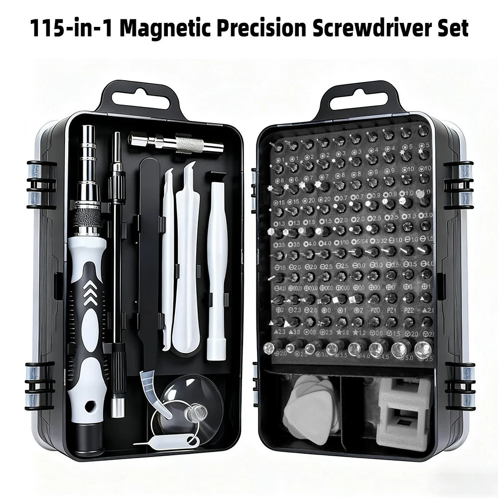 115 In 1 Magnetic Precision Repair Screwdriver Set Electronics Tool Kit
