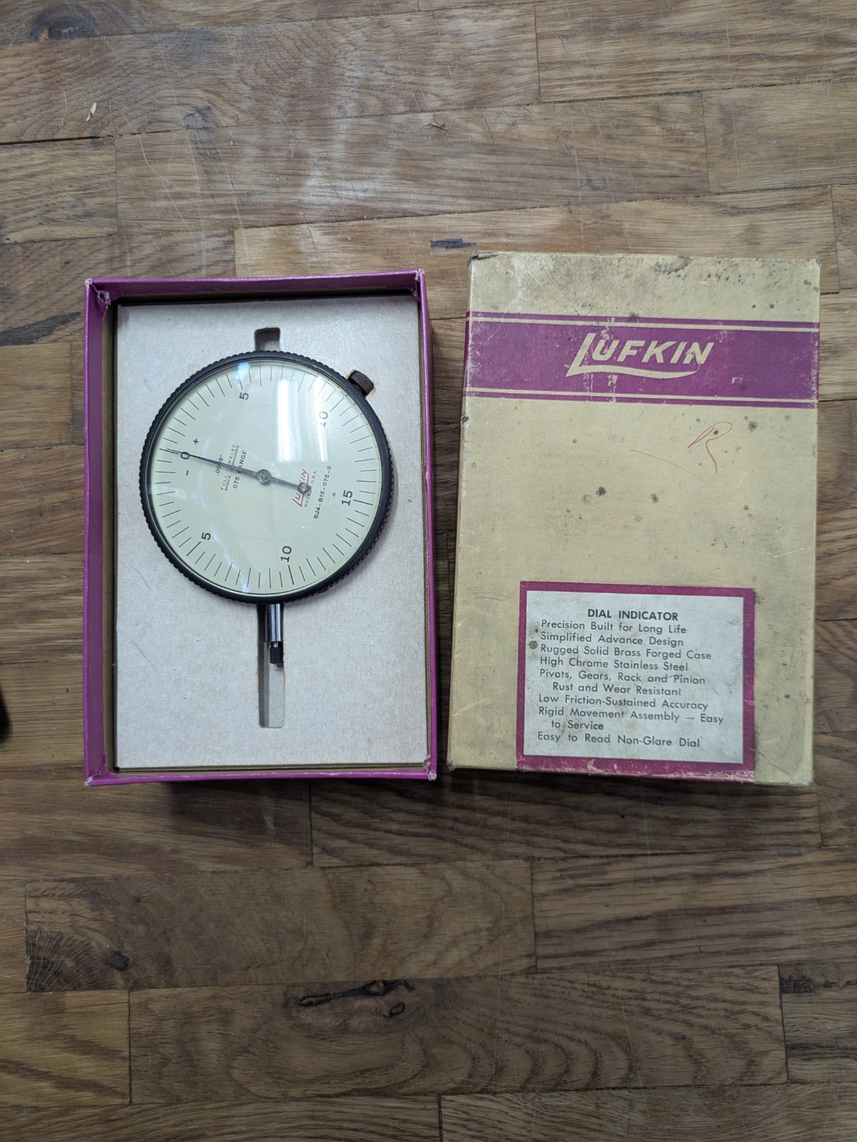 Lufkin Dial Indicator SJ4-B15-075-5 .0005-.075