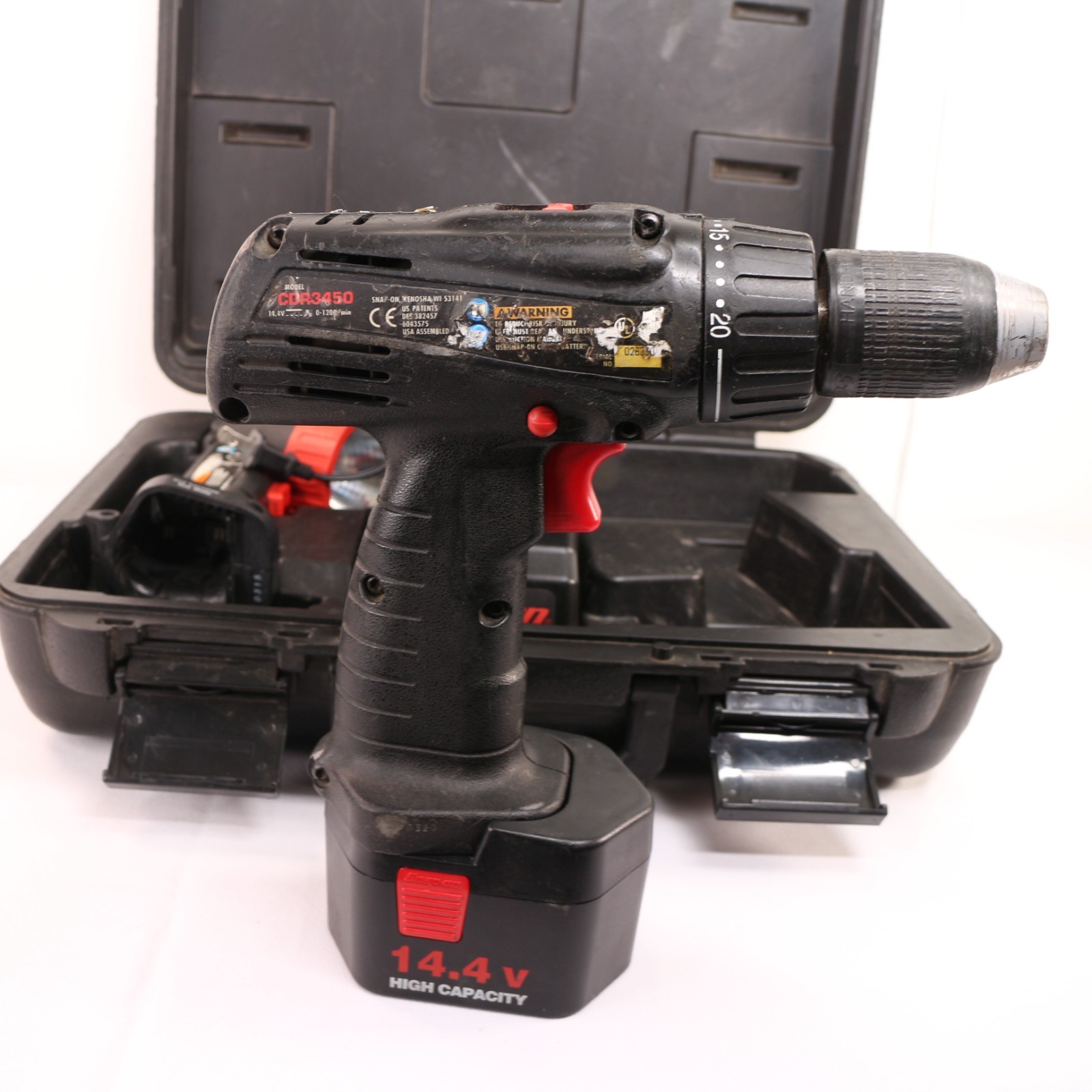 Snap-on CDR3450 Driver Drill Tool Kit TESTED Snap-on CTL918 Flashlight w/ Case