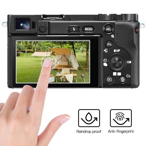 TUCANA 2PCS Screen Protector for Sony Alpha A6600 A6400 A6300 A6100 A6000 A5000