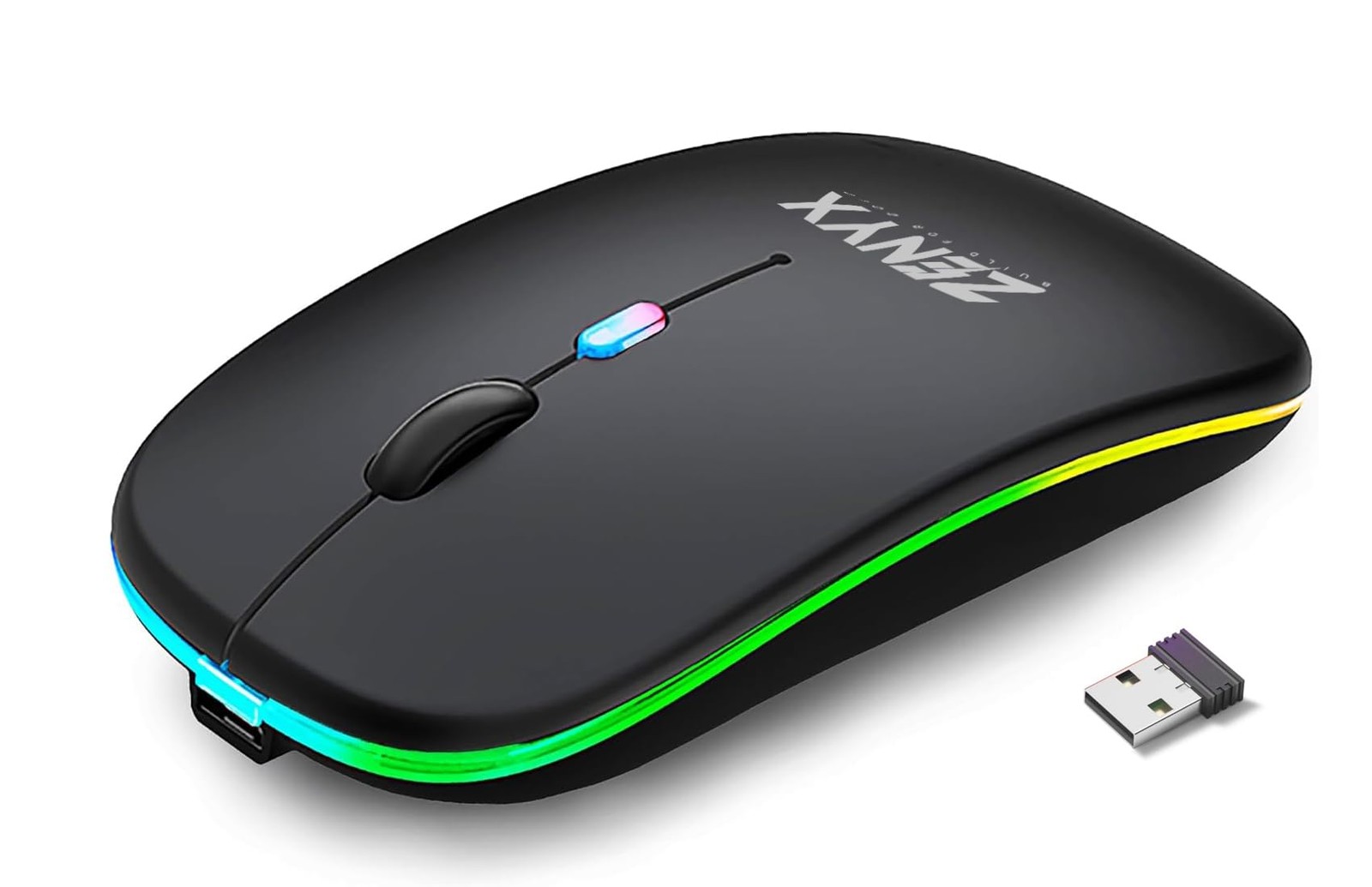 Wireless Rechargeable Mouse Dual Mode Bluetooth 5.1 USB Silent Slim Portable