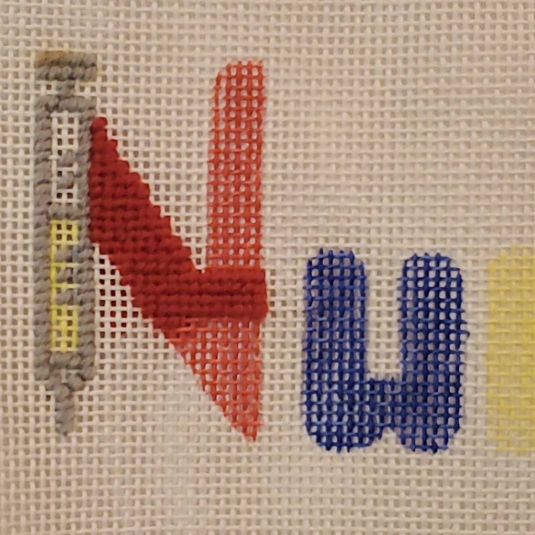 Nurse Needlepoint Canvas 18 ct 8x5 In STARTED Hand Painted