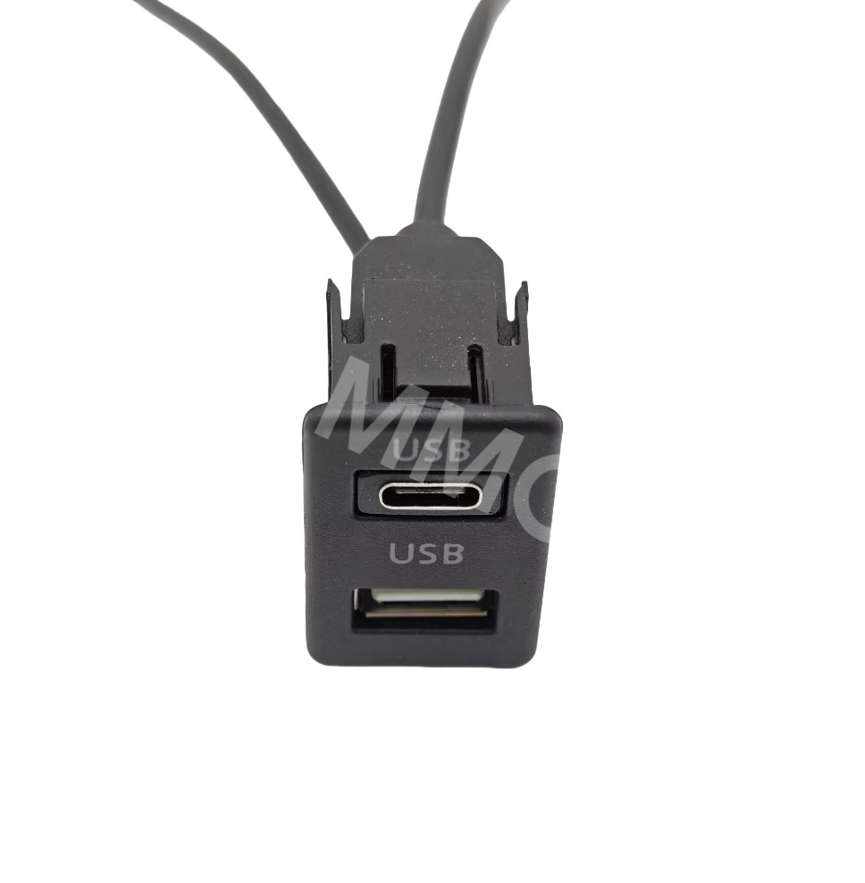4 Pin 6 Pin Type-C Dual USB Port Socket Outlet Panel For Car Android Navigation