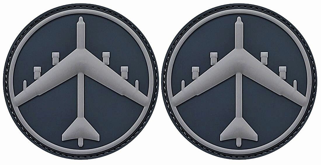 This Is My Peace Symbol B-52 3D PVC RUBBER PATCH - 2PC  HOOK BACKING 3"X3"