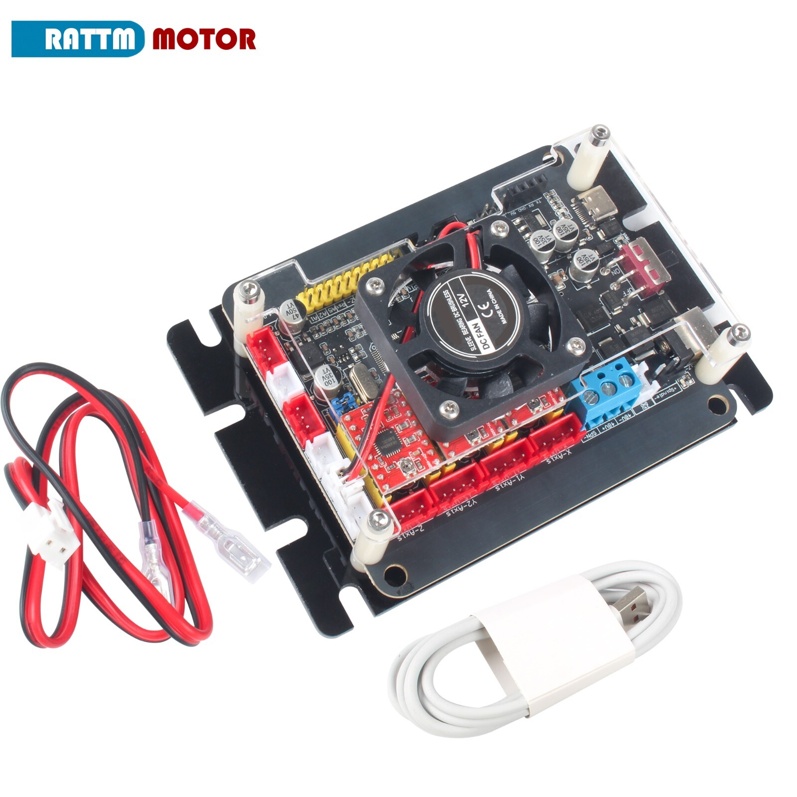 US SHIP】2-Axis 3-Axis GRBL Controller Board 36VDC Support 300W/500W 48V Spindle