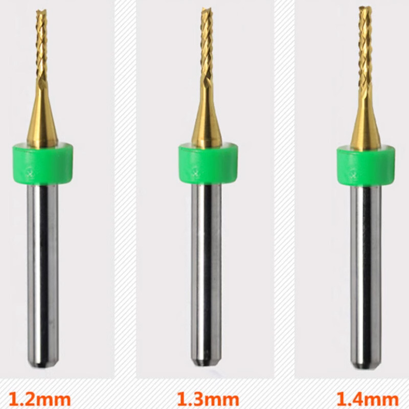 10pc Corn PCB Milling Cutter With Positioning Ring TIN Coating Engraving/PVC/CNC
