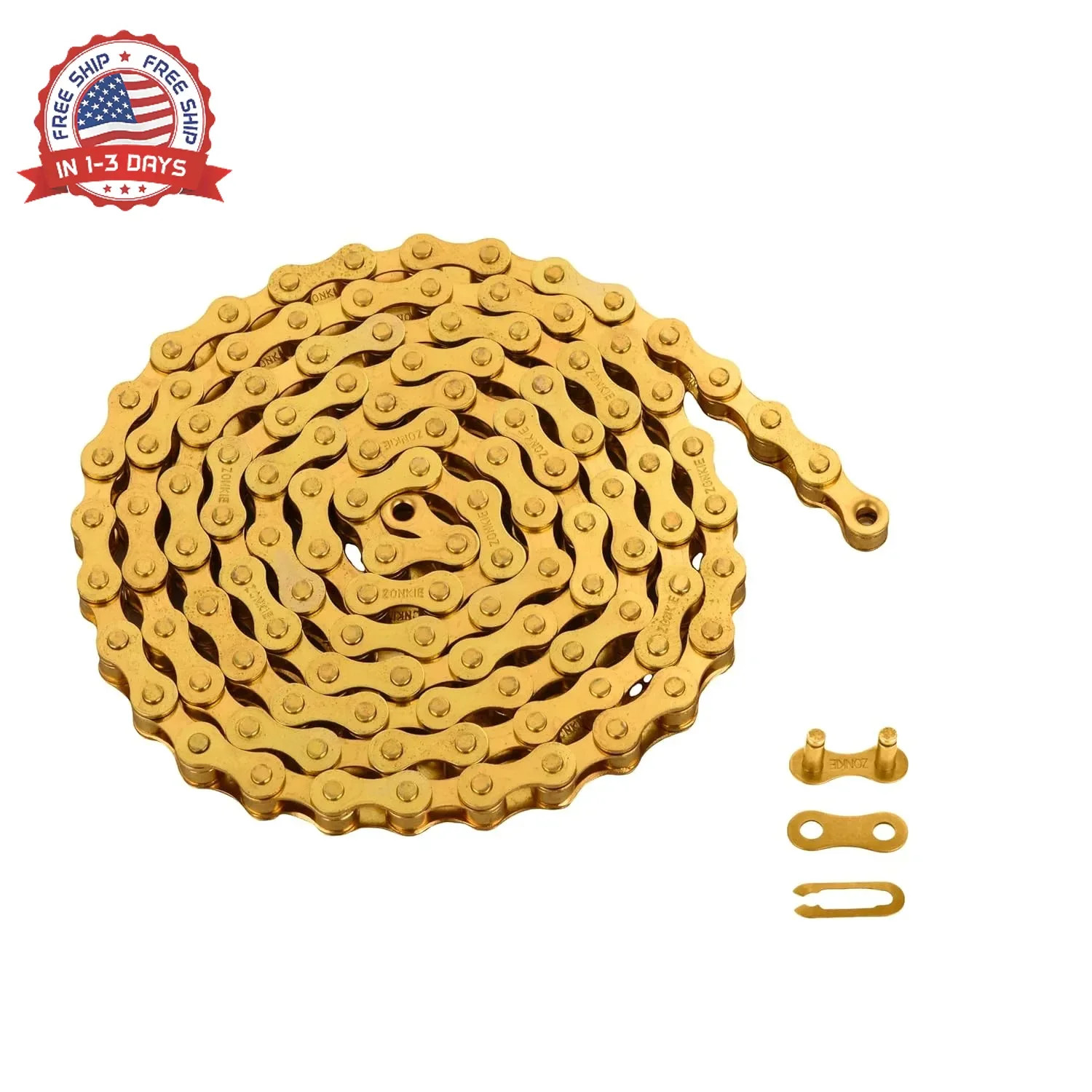Single-Speed Bike Chain 1/2 x 1/8 Inch 116 Links