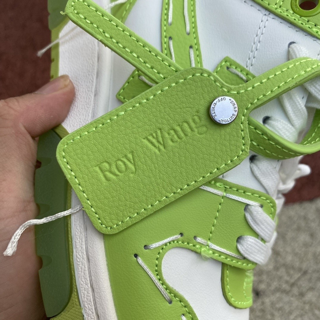OFF-WHITE Inspired Two-Tone Arrow Logo Retro Lime Green