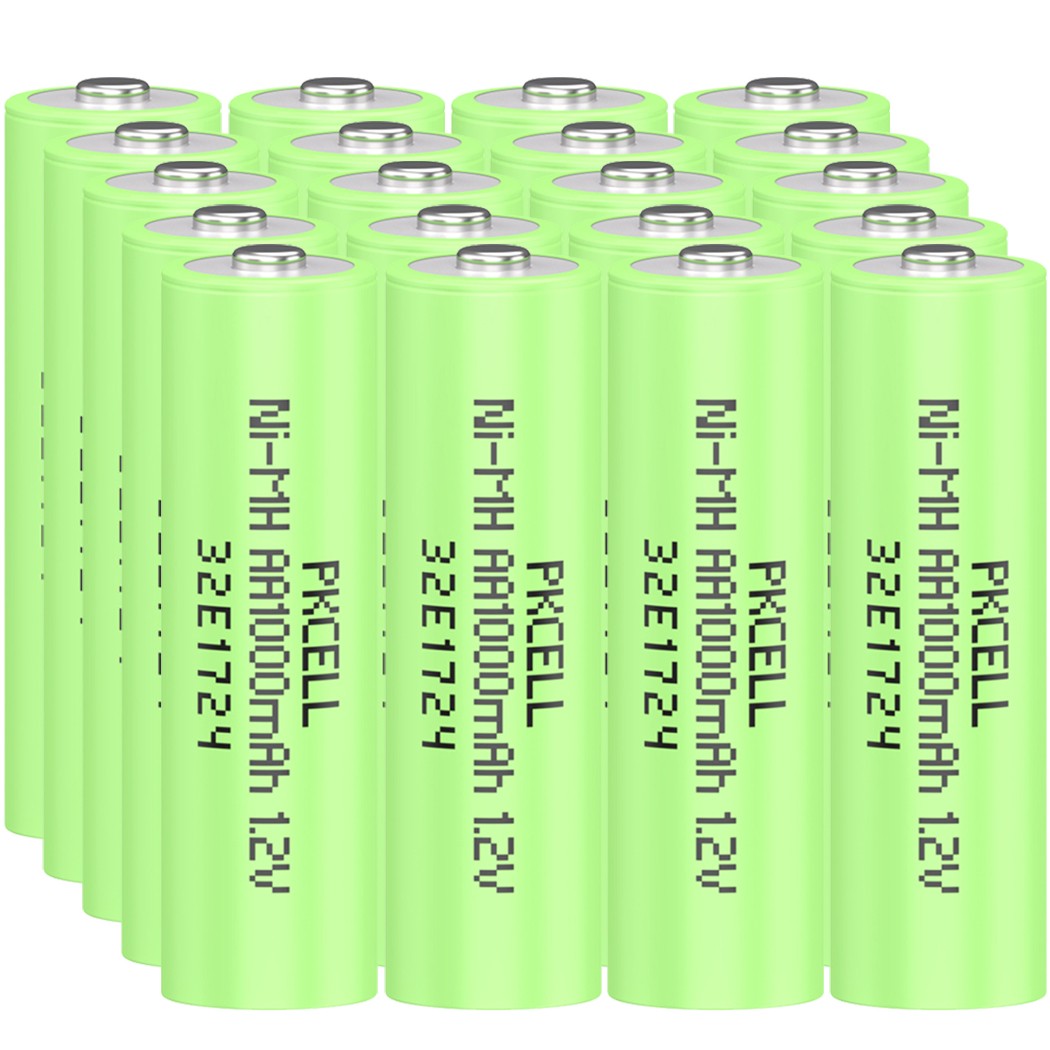 PKCELL NiMH AA 1000mAh 1.2V Rechargeable Batteries for Solar Garden Lights