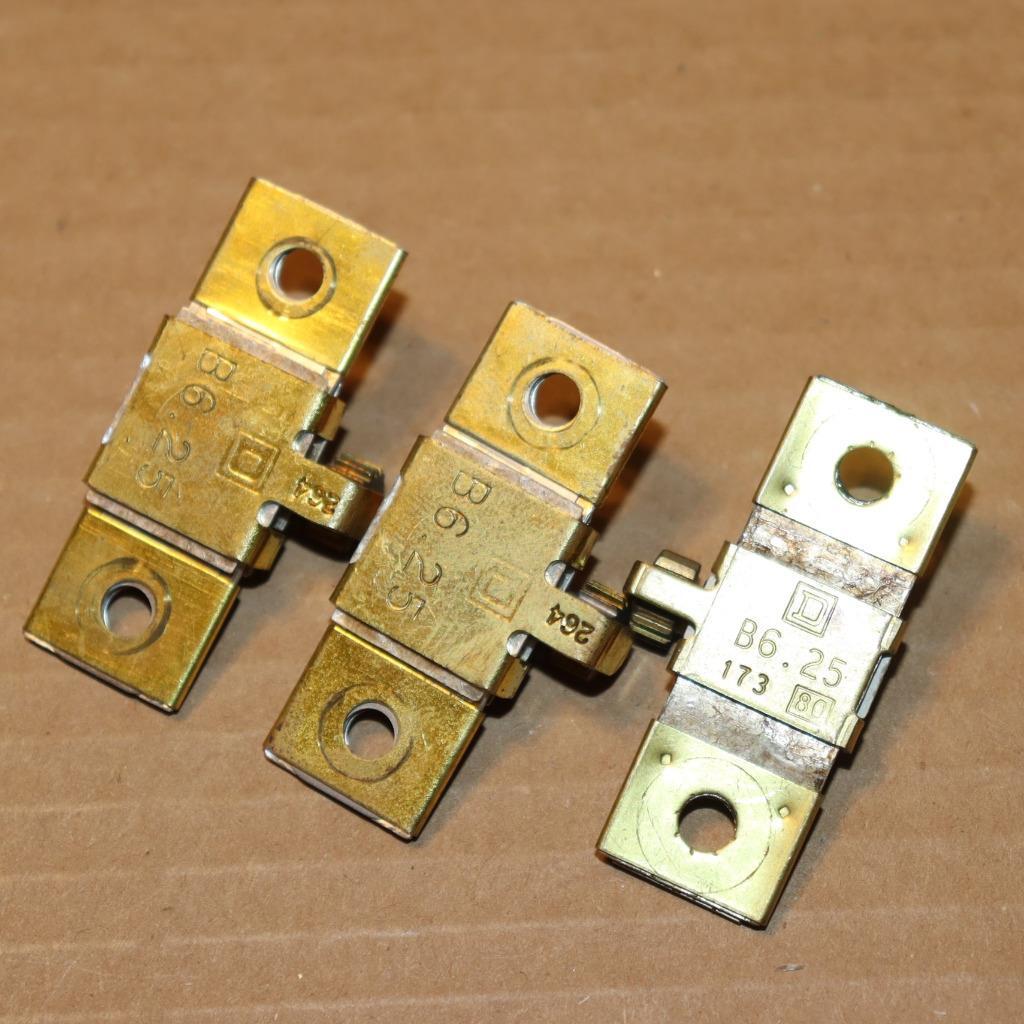 One Lot of 3 Square D B6.25 Overload Thermal Heater Element  PP#86