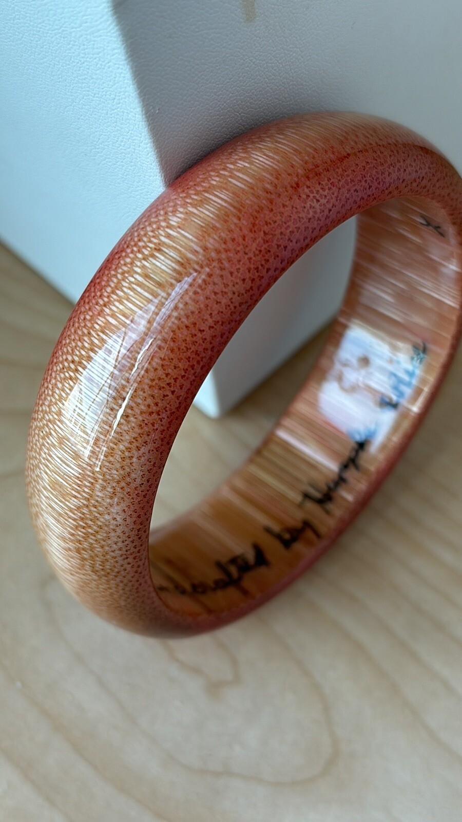 Handcrafted bamboo bangle bracelet/ lightweight/ Huppke & Rice