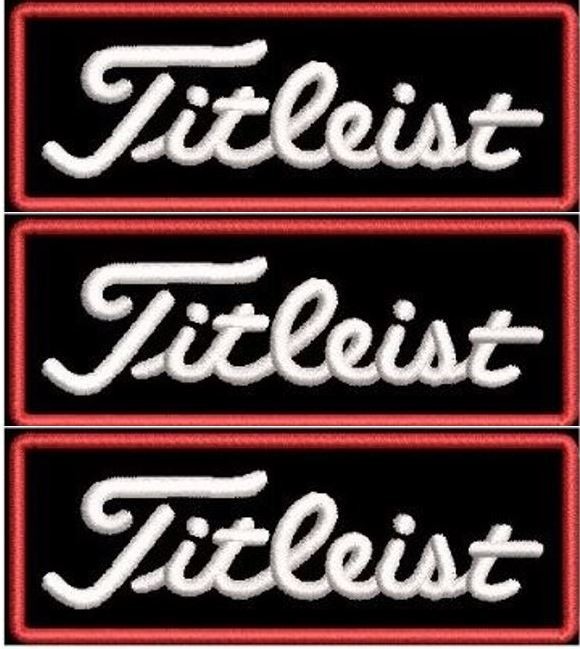 Set of 3 Golf Patch Embroidered Iron-on 3” x 1"