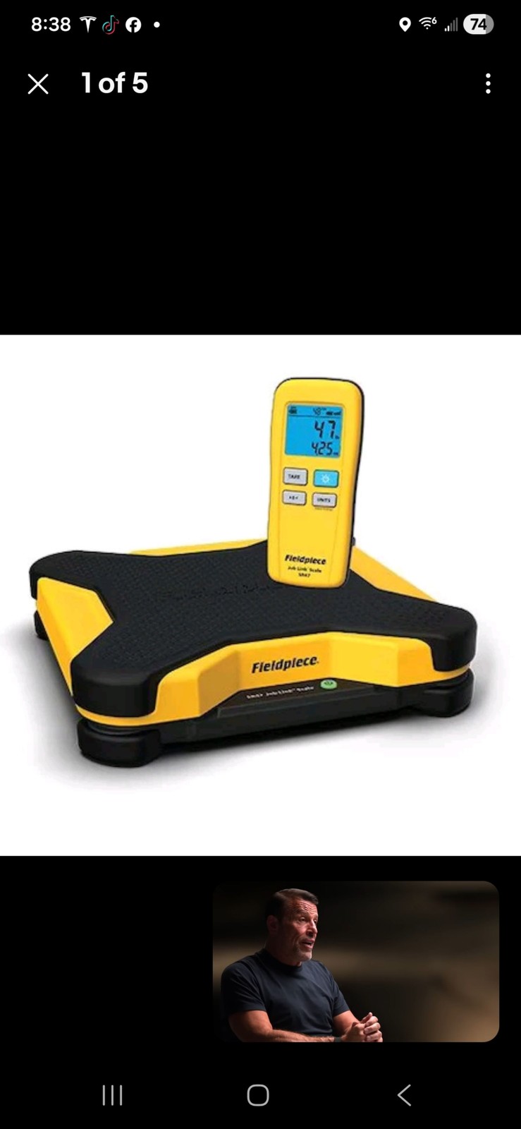Fieldpiece SR47 Job Link Wireless Refrigerant Scale Remote