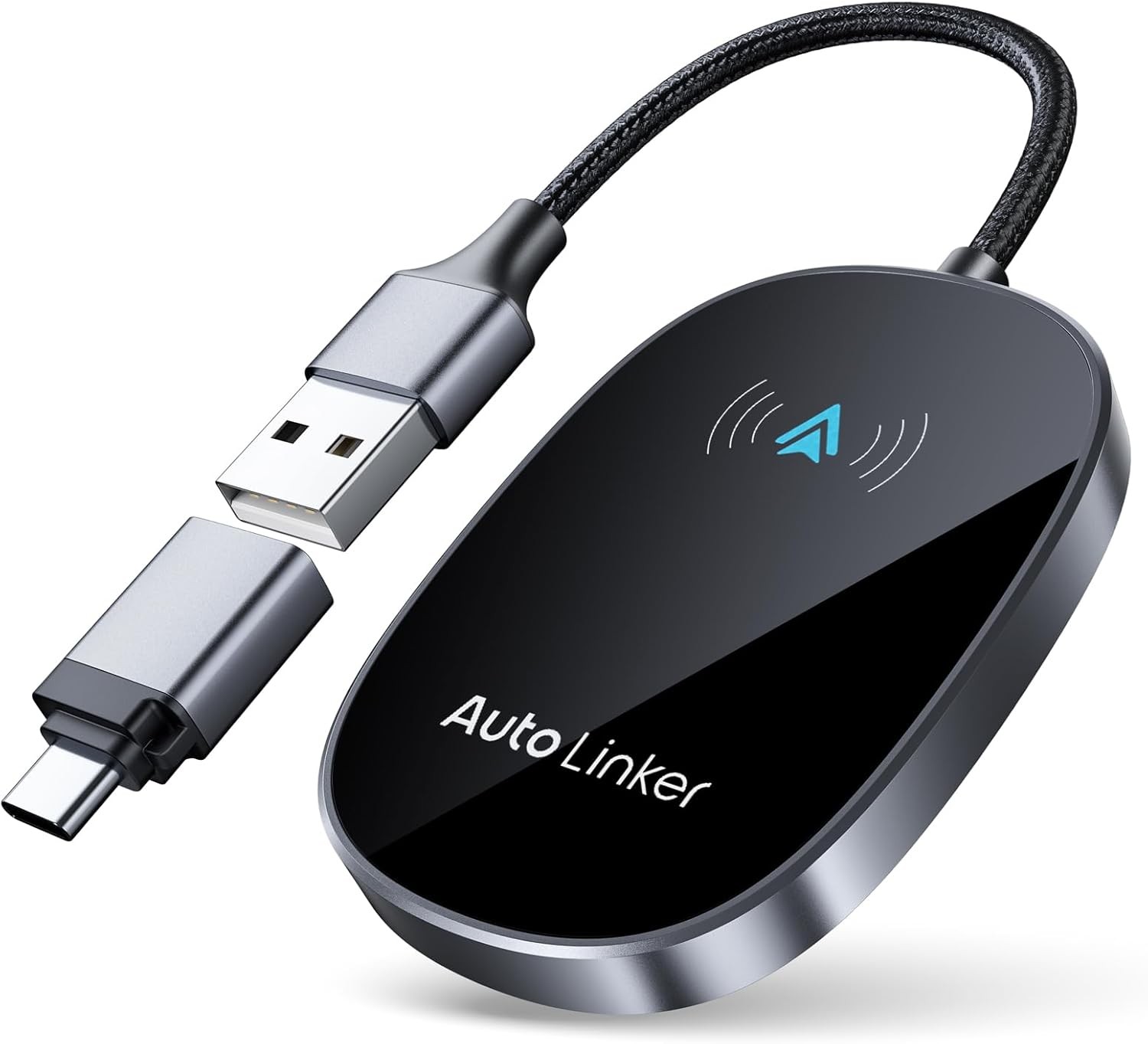 Android Auto Wireless Adapter for Cars with Built-in Wired Black