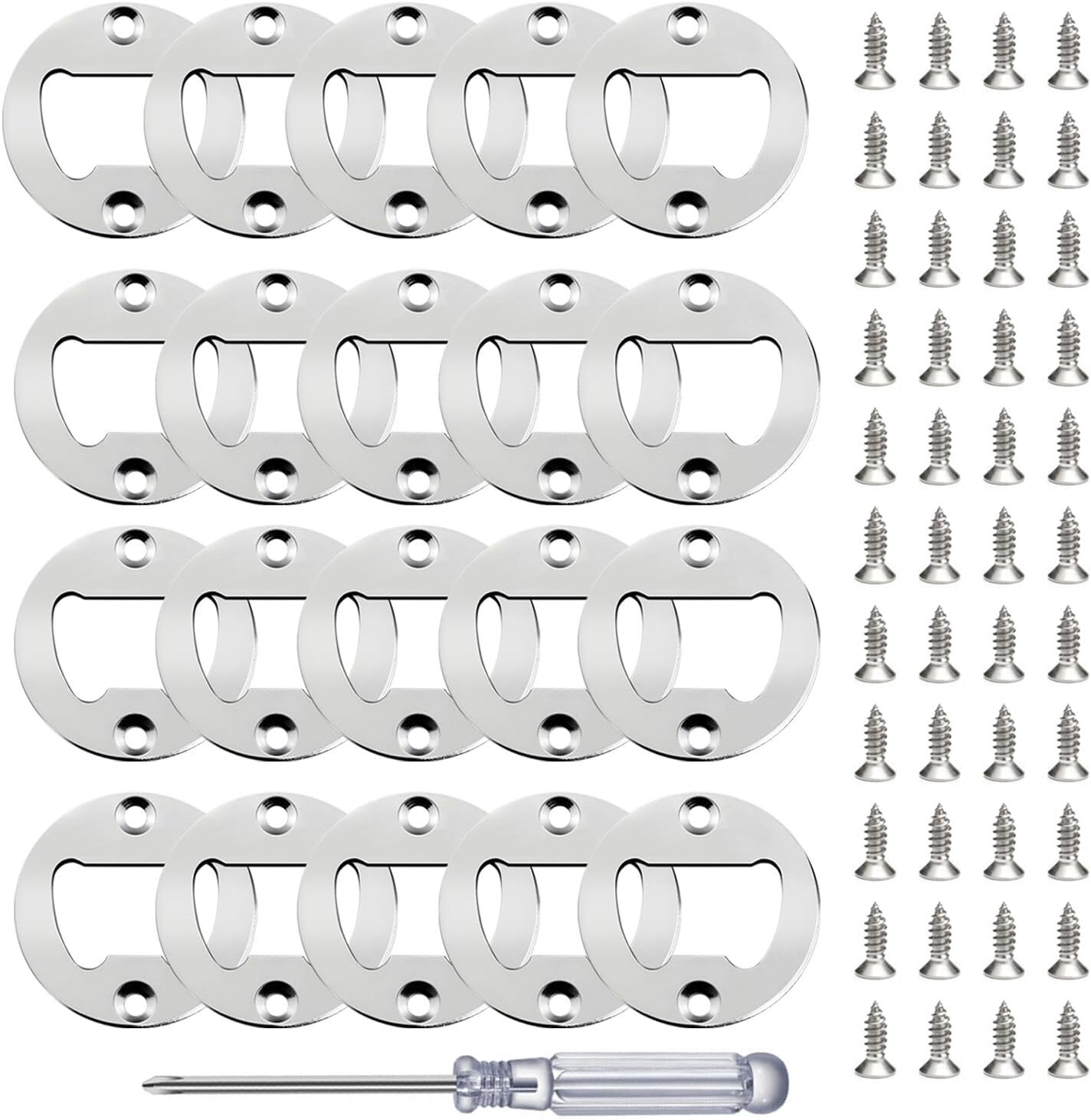 Bottle Opener Insert - 20 Sets Stainless Steel Bottle Opener Inserts Kit with...