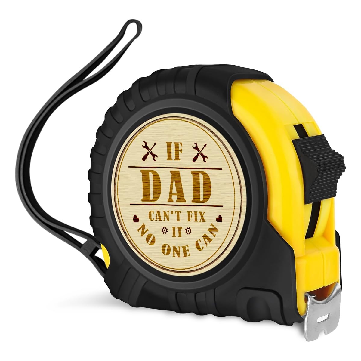 Fathers Day Christmas Birthday Gift If Dad Engraved Tape Measure 25 FT Tool W...